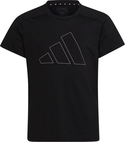 Bluzë sportive për kalamaj Adidas Essentials AEROREADY, regular fit, me logo, e zezë