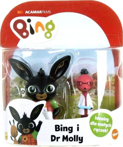 Set figura Bing dhe Doktoreshë Molly, 2 figura, shumëngjyrëshe