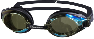Syze noti Aqua-Speed Challenge 07, lente të metalizuara, anti-fog dhe UV, blu