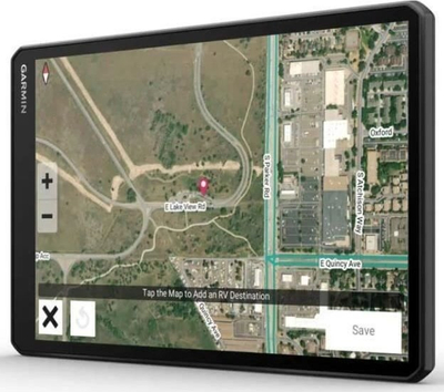 Navigim GPS Garmin Camper 1095, ekran i madh, harta EU, i zi
