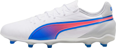 Këpucë futbolli Puma KING Match FG AG M 107863 02, lëkurë natyrale, të bardha