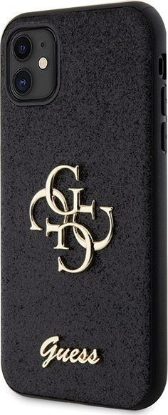 Kapak telefoni Guess GUHCN61HG4SGK, për iPhone 11 / Xr 6.1", hardcase me glitter, i zi