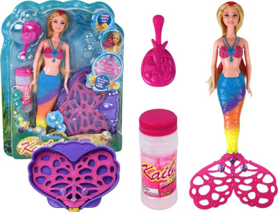 Set lodër Leantoys Mermaid, kukull sirenë, flluska sapuni, shumëngjyrësh