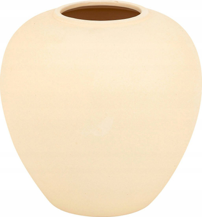Vazo dekorative Atmosphera Rily Ball, 22 cm, qeramike, bezhë