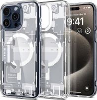 Mbrojtëse telefoni Spigen Ultra Hybrid MagSafe Zero One, për iPhone 15 Pro Max, transparente, e bardhë