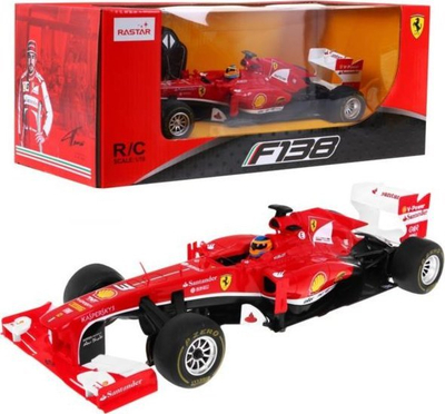 Makinë garash me telekomandë Rastar Ferrari F138, model F1, me licencë, e kuqe