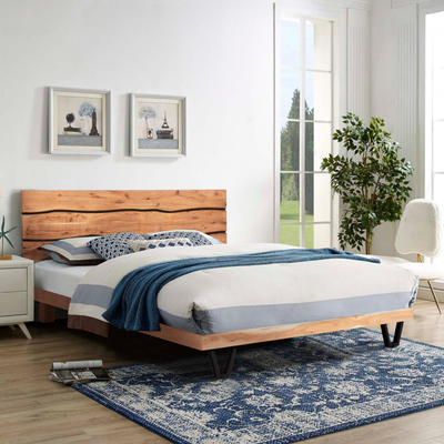 Shtrat Alicia metal + dru acacia 160×200 cm (HM8359.11)