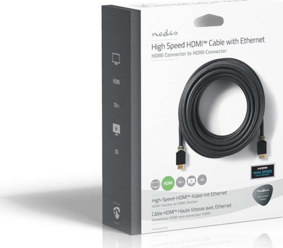 Kabllo HDMI Nedis High Speed, 10m, 4K 60Hz, ngjyrë antracit