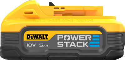 Set bateri Dewalt Powerstack DCBP518H2, 18V, 5Ah, i verdhë