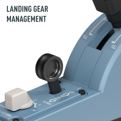 Kontrollues fluturimi Thrustmaster TCA Quadrant Add-on Airbus Edition për PC, me leva magnetike, blu