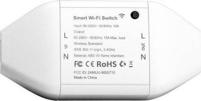 Çelës smart Wi‑Fi Meross MSS710, universal, rri me Alexa dhe Google Assistant, i bardhë