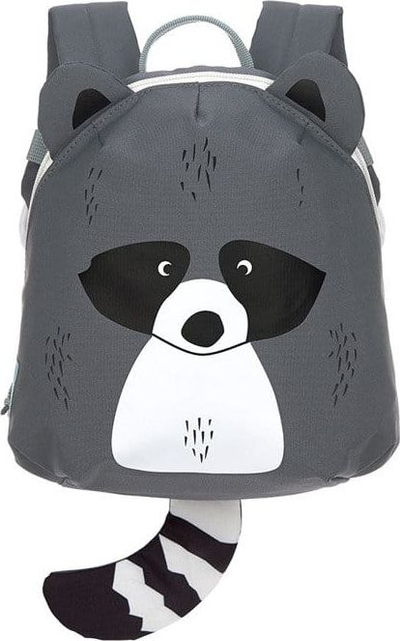Shpinore për fëmijë Lassig Tiny Backpack About Friends Raccoon, rezistente ndaj ujit, gri