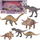 Lodër figurina dinosauri ProNice HY-357-10, set me figura, plastikë shumëngjyrëshe