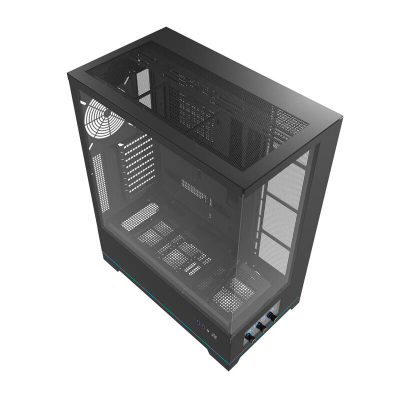 Kutia kompjuterike Darkflash DY451, mid tower, pa ventilatorë, e zezë