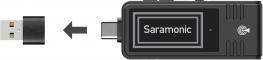 Бежичен систем со микрофони Сарамоник SR-WM2100 U2, два лавалиера, USB-C, црн
