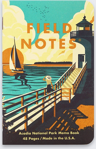 Сет џебни тетратки Field Notes National Parks, 3 парчиња, џебен формат, дизајн Yosemite Zion Acadia