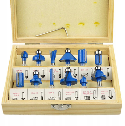 Set frezash për dru Dedra Profile Cutters, 12 copë, bosht 6mm