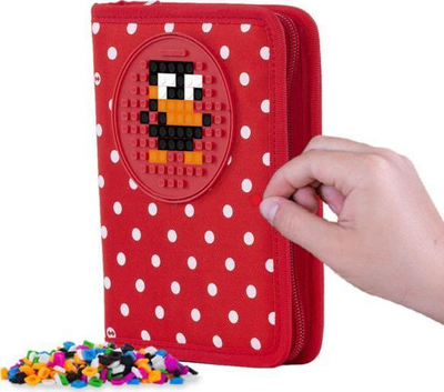 Kuti lapsash Cass Film School PIXIE CREW, panel silikoni, me zinxhir, e kuqe