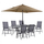Set Tavolinë + 6 karrige palosëse + çadër,"HM11479", gri