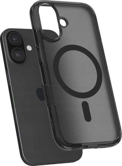 Kapak telefoni Spigen Ultra Hybrid T Mag MagSafe për iPhone 16, transparent, Frost Black