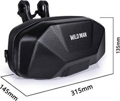 Çantë kornize për biçikletë WildMan WILDMAN X9, 3.5L, rezistente ndaj ujit, e zezë