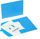 Xhepa dokumentesh PAGNA Wallet, A4, 0.43mm, blu