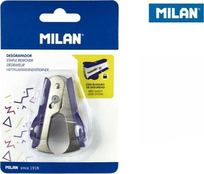 Heqëse kapësesh Milan Staple Remover, trup çeliku, ngjyrë blu
