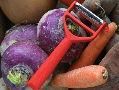 Qëruarëse perimesh Opinel T-duo, çelik inox, dorezë polimer, e kuqe
