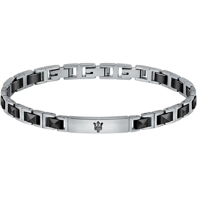 Byzylyk për meshkuj Maserati Ceramic JM420ATI06, i argjendtë/ i zi