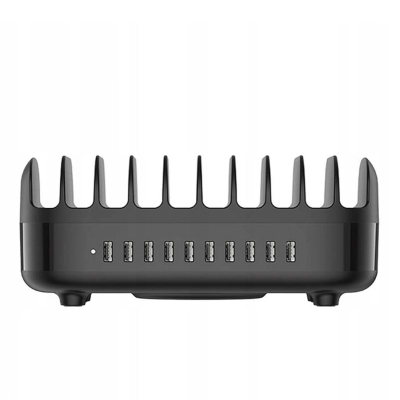 Stacion karikimi Orico DUK-10P-V1, 10 porta USB-A, 120W, i zi