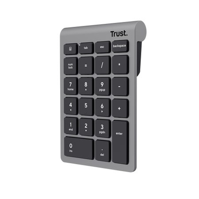 Tastierë numerike wireless Trust Xalax, 22 taste, gri