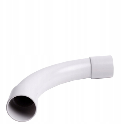 Kolank i ngurtë për tuba PVC EPStróża, 90°, 16 mm, i bardhë