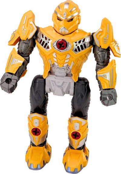 Lodër robot Lean Toys Screw Together, 36.5 cm, me dritë dhe tinguj, e verdhë
