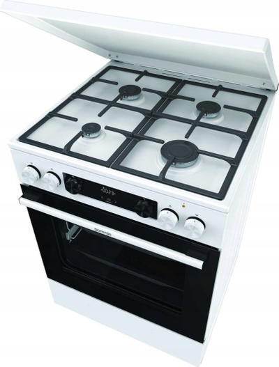 Shporet me gaz Gorenje GKS6C71WF, furrë elektrike 71L, 60cm, i bardhë