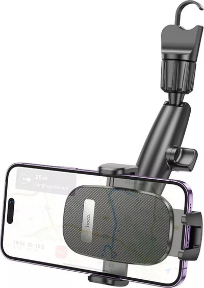 Mbajtëse telefoni për makinë Hoco Waves H17, pasqyra e brendshme, 4.7-7", e zezë