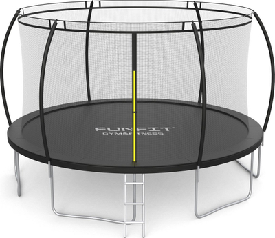 Trampolinë për kopësht FUNFIT Premium 490cm, me rrjetë brenda, me shkallë