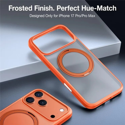 Mbulesë telefoni Torras Ostand Pro Series për iPhone 17 Pro Max, kundër goditjeve, e portokalltë