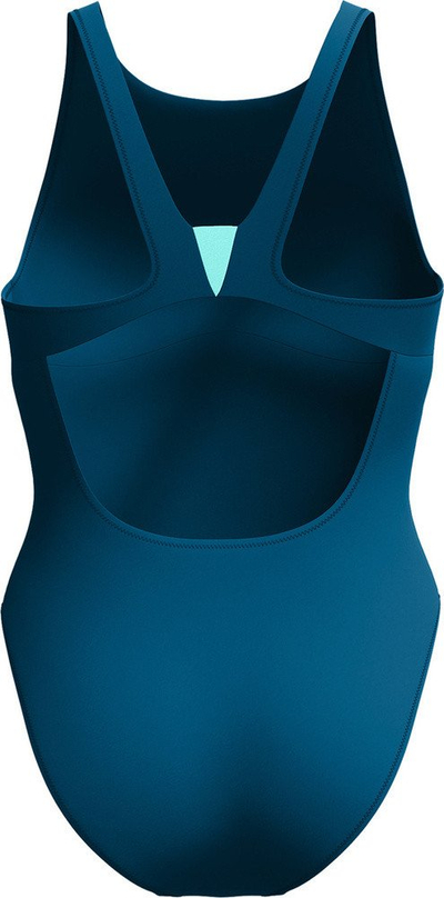 Костим за капење за жени Speedo Solid Highneck, отпорен на хлор, UPF50+, teal