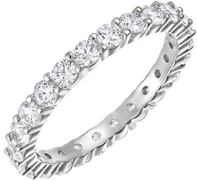 Unazë për femra Swarovski, e argjendtë/transparent