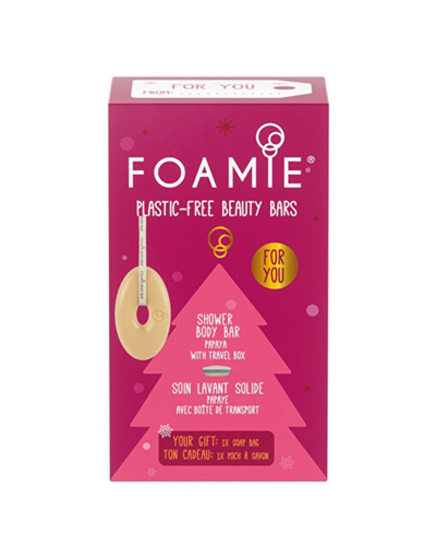 Set dushi Foamie Bestseller, sapun 1 copë + çantë eco-friendly për shampo dhe balsam të ngurtë + qese pambuku për sapunë të ngurtë