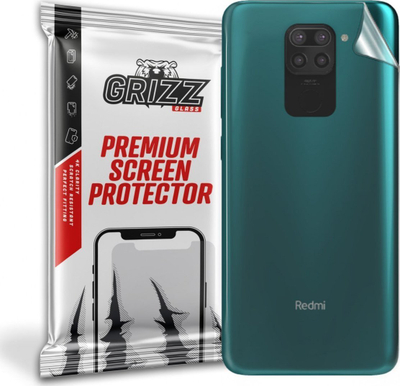 Folie mbrojtëse mbrapa GrizzGlass UltraSkin për Xiaomi Redmi Note 9, transparente, me shkëlqim