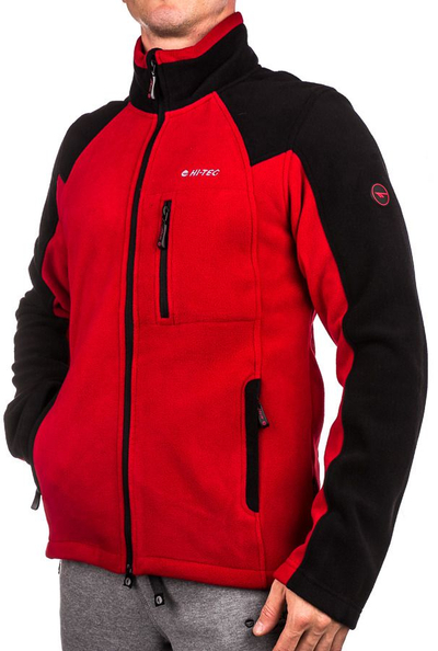 Polar për burra Hi-Tec Monar, 100% poliester, XL, i kuq