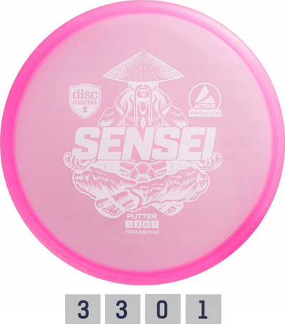 Disk golfi Discmania Active Premium Sensei, putter, 167 g, transparent