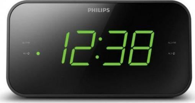 Radio orë Philips TAR3306, radio FM, dy alarme, e zezë