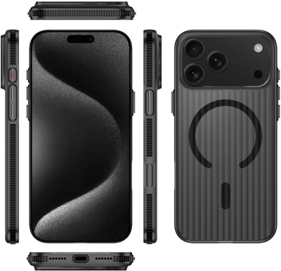 Mbrojtëse telefoni 4smarts Design Case Aero për iPhone 17 Pro Max, MagSafe, e zezë