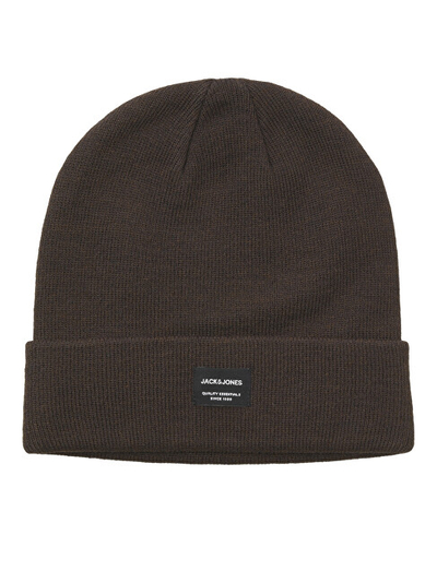 Kapelë për meshkuj Jack & Jones JACDNA Beanie, ngjyrë çokollatë