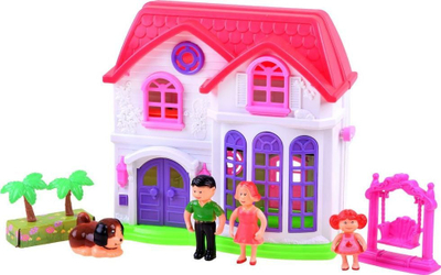 Shtëpi lodër Yokomisiad My Happy Family, set me mobilje, me drita dhe tinguj, shumëngjyrëshe
