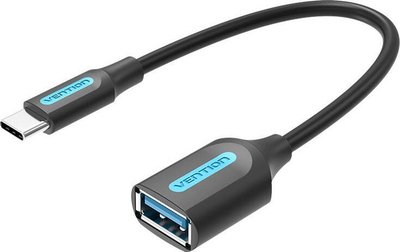 Кабел OTG Vention USB-C 3.1 Gen1 во USB-A, 0.15 m, PVC, црн