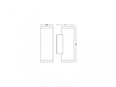 Llambë muri për jashtë Philips Hue Appear, set 2 copë, smart RGB, e zezë