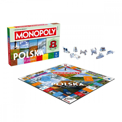 Loja në bord Winning Moves Monopoly Poland is Beautiful 2025, edicion special, për familje dhe shoqëri, shumëngjyrëshe
